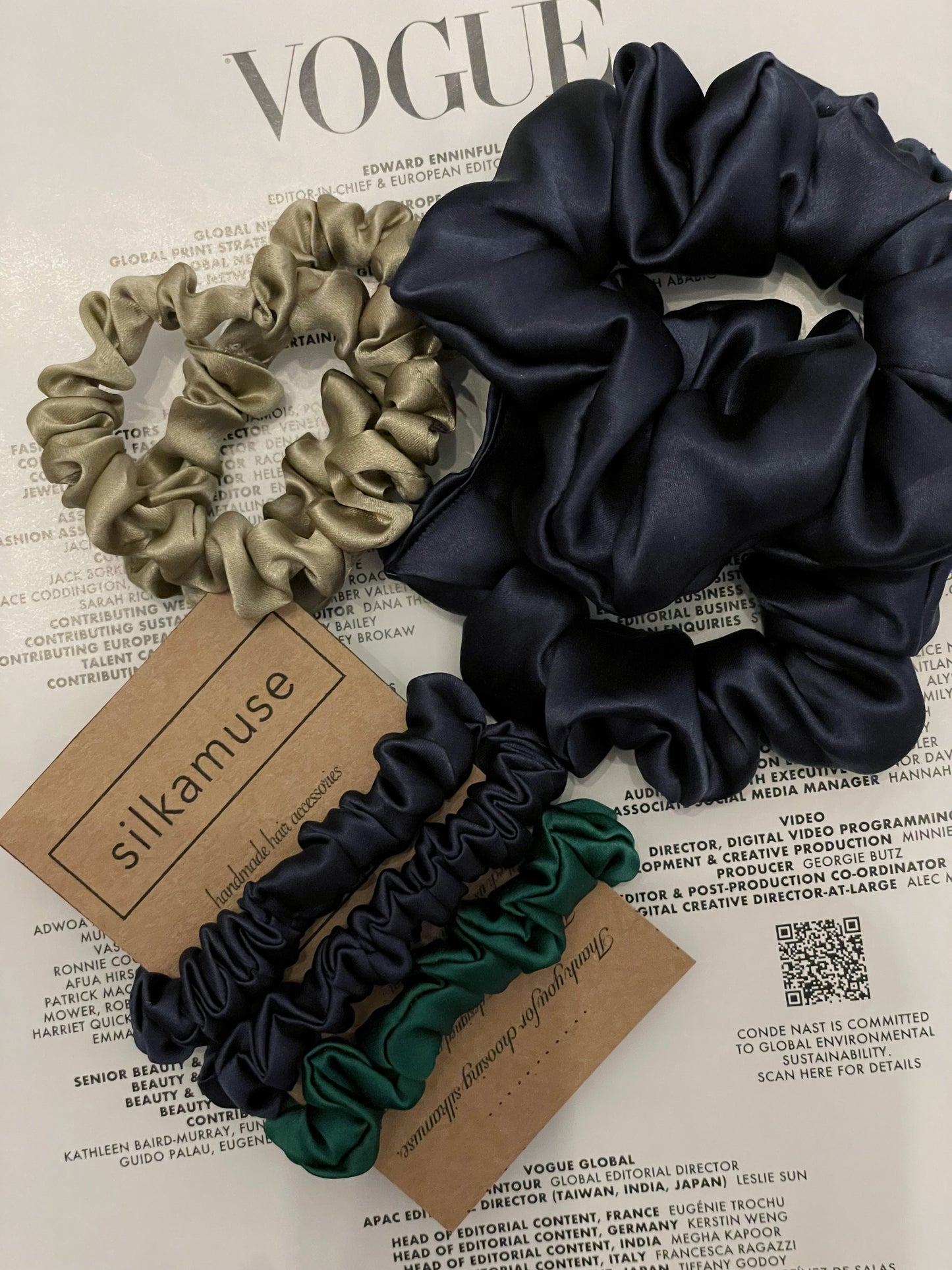 Silk scrunchie