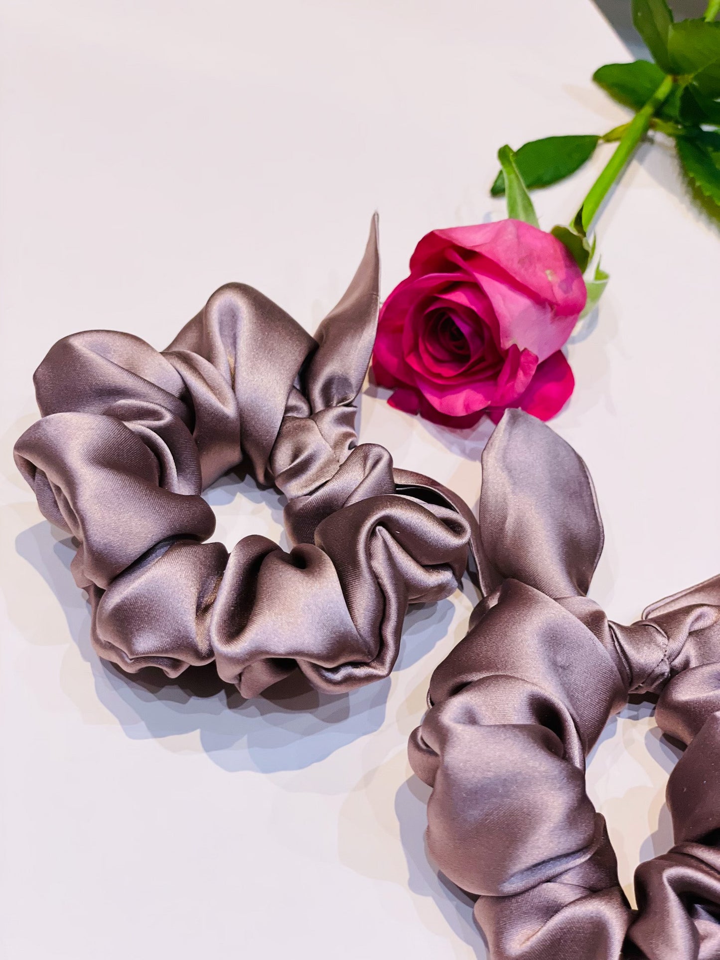 Bunny silk scrunchie